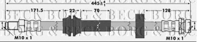 BORG & BECK bbh6978 -  Тормозной шланг